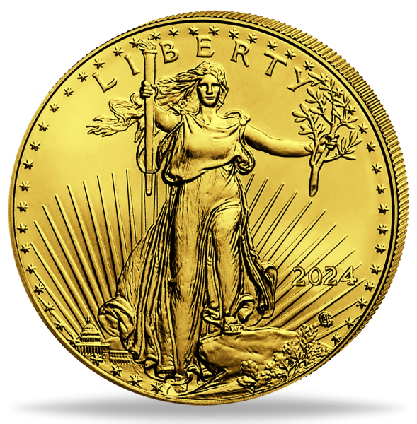 USA 25 Dollar American Eagle 1/2 Unze Gold 2024 - Münze Vorderseite