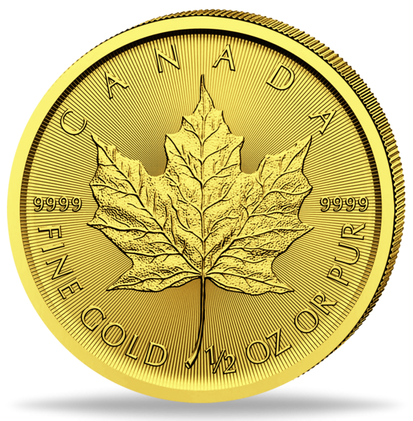 Kanada 20 Dollar Maple Leaf 1/2 Unze Gold 2024 - Münze Vorderseite