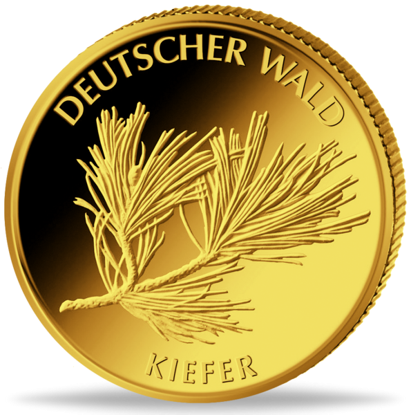 1/8 Unze Gold 20 Euro Deutscher Wald Kiefer F Vorderseite_00105782013F20
