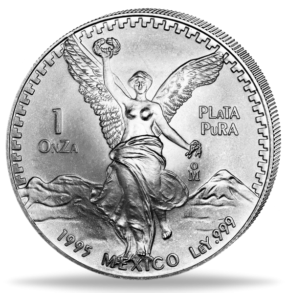 1 Unze Silbermünze Mexiko Libertad 1995 Münzvorderseite