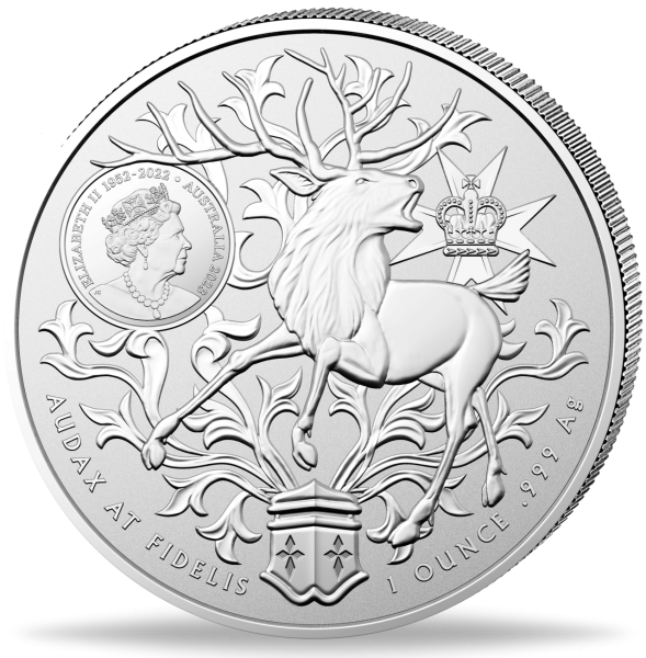 1 Unze Silber 1 Australischer Dollar Coat of Arms 2023 - Vorderseite