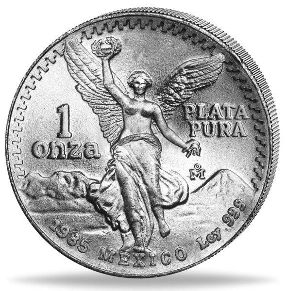 1 Unze Silbermünze Mexiko Libertad 1985 Münzvorderseite