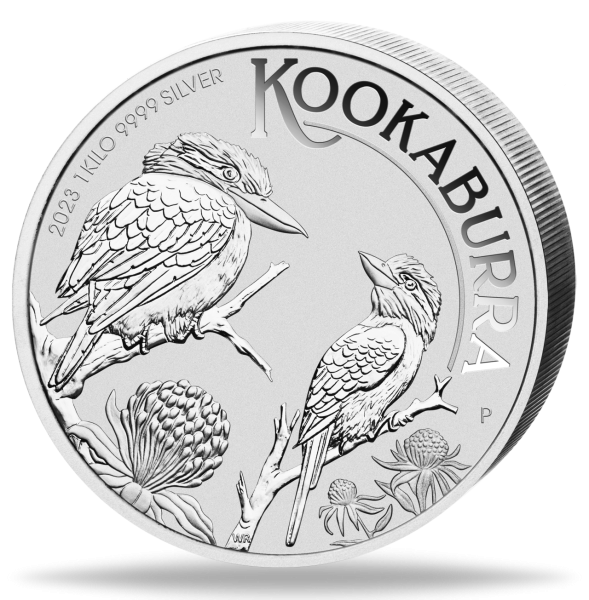 30 $ Kookaburra 1 kg Ag - Münze Vorderseite