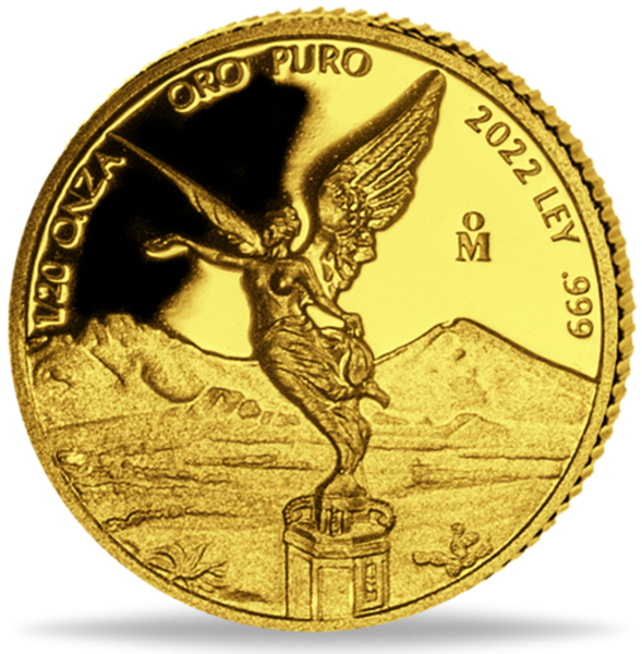 Ein zwanzigstel Onza Libertad Gold - Vorderseite Münze
