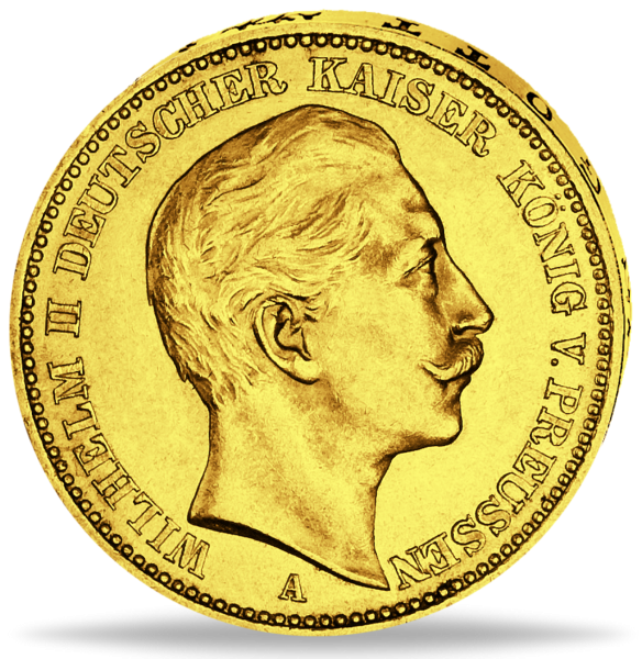 20 Mark Wilhelm II. - Vorderseite historische Münze