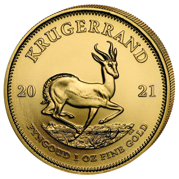 1 Unze Gold Krügerrand - 2021 - Münze Vorderseite