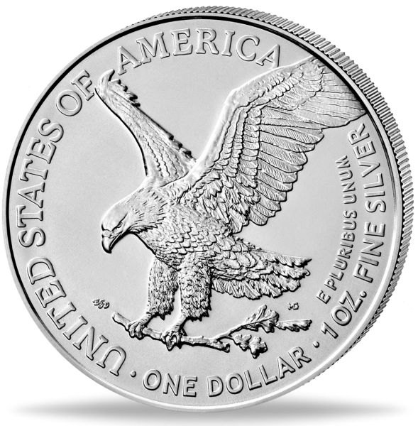 1 Dollar Eagle 1 Unze Silber - Vorderseite Münze