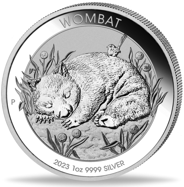 1 Unze Silbermünze Wombat 2023 Münzvorderseite