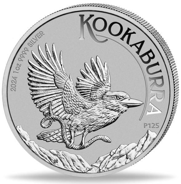 1 $ Kookaburra 1 oz Ag - Münze Vorderseite