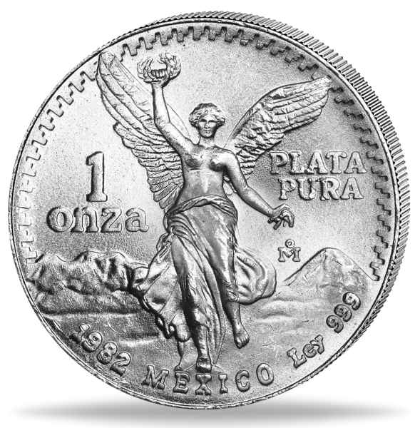 1 Unze Silbermünze Mexiko Libertad 1982 Münzvorderseite
