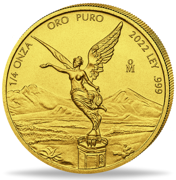 Ein viertel Onza Gold Libertad Libertad - Vorderseite Münze