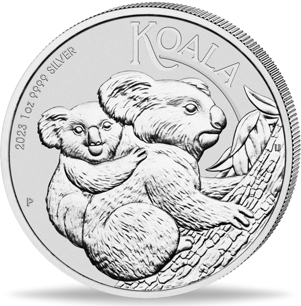 Australien 1 AUS-$ Koala 1 Unze Silber 2023 - Münze Vorderseite
