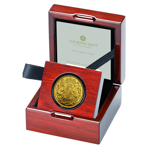 Goldmünze 1 Pfund "Sovereign" Charles III. von 2022 Kassette