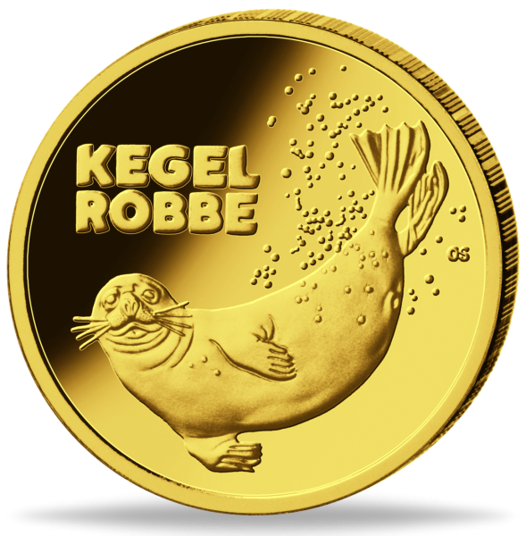 1/8 Unze Gold 20 Euro Kegelrobbe – Rückkehr der Wildtiere Vorderseite