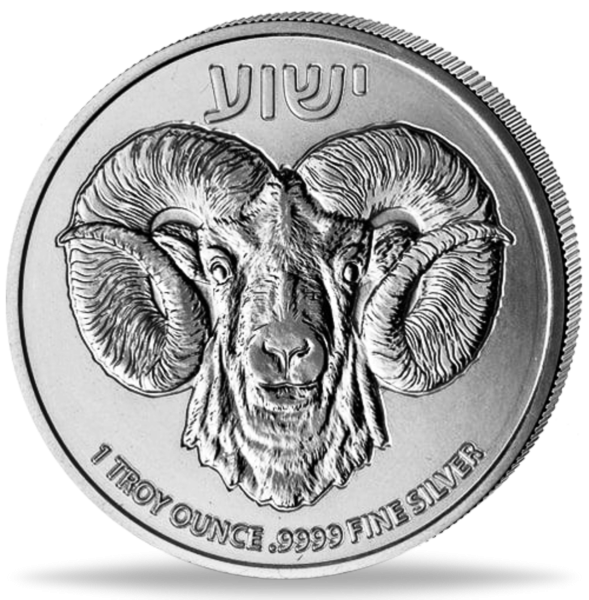 1 Unze Silber Ram of Calvary Truth Coins 2023 Münzvorderseite