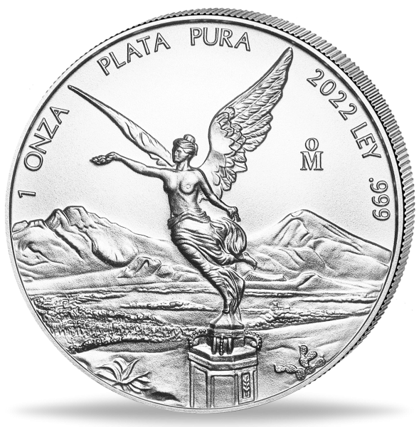 1 Unze Silbermünze Mexiko Libertad 2022 Münzvorderseite