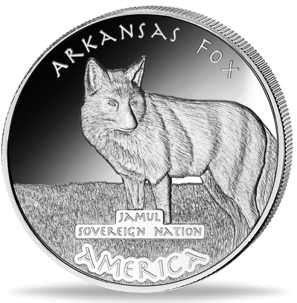 1 Unze Silbermünze Caddo Arkansas Native American Silver Dollar 2019 Revers