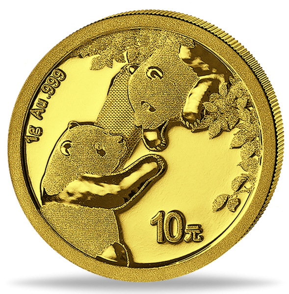 10 Yuan China Panda 1 g Gold 2023 Vorderseite Münze