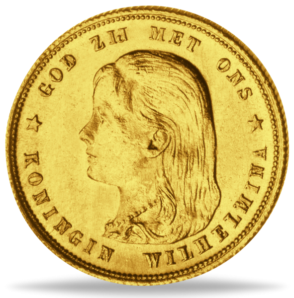 Königreich der Niederlande, 10 Gulden 1892-1897 - Münze Vorderseite