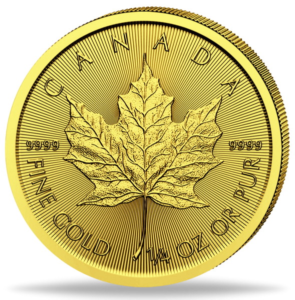 Kanada 10 Dollar Maple Leaf 1/4 Unze Gold 2024 - Münze Vorderseite