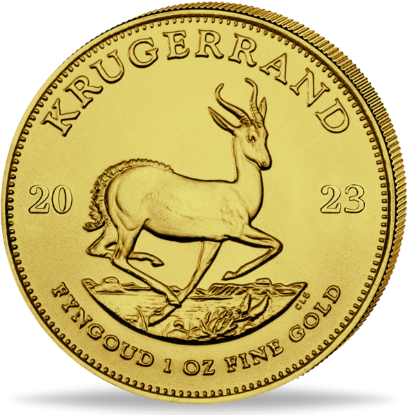 Krügerrand 1 Unze Gold 2023 Vorderseite Münze