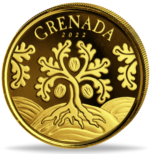 1 Unze Gold 10 Grenada Dollar Walnussbaum 2022_23005032022 20_VS