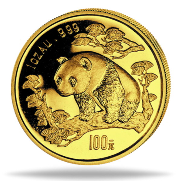 1 Unze Goldmünze China Panda 1997 PP Münzvorderseite
