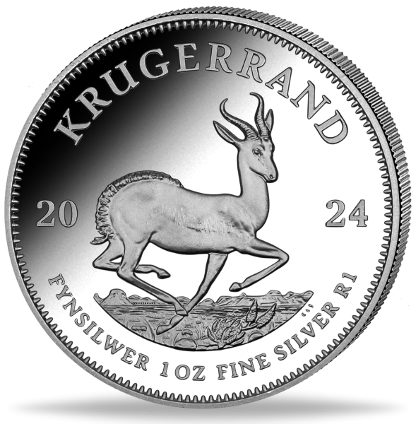 1 Unze Silbermünze Krügerrand 2024 - Münze vorderseite