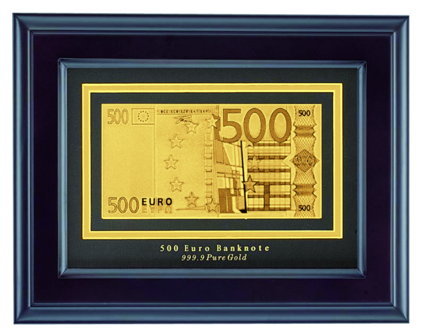 Original-Replik „500 Euro-Banknote in Gold“
