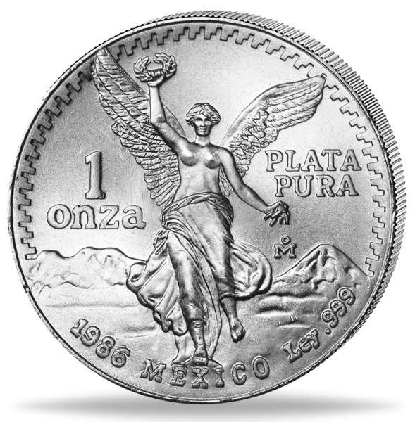 1 Unze Silbermünze Mexiko Libertad 1986 Münzvorderseite
