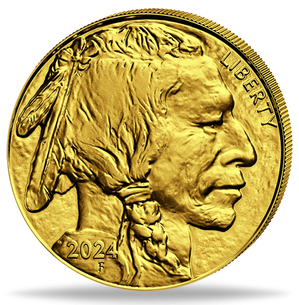 USA 50 Dolla Büffel 1 Unze Gold 2024 - Münze Vorderseite