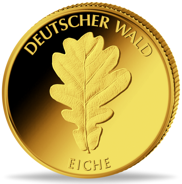 1/8 Unze Gold 20 Euro Deutscher Wald Eiche A Vorderseite_00105512010 20